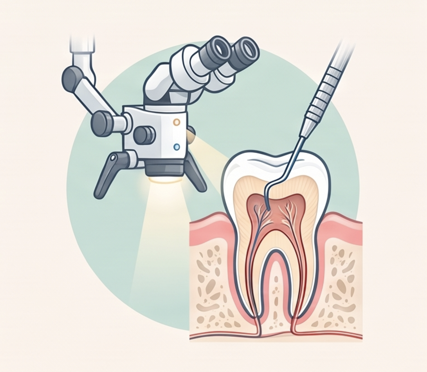 根管治療にはマイクロスコープを用いた方が結果は良いです